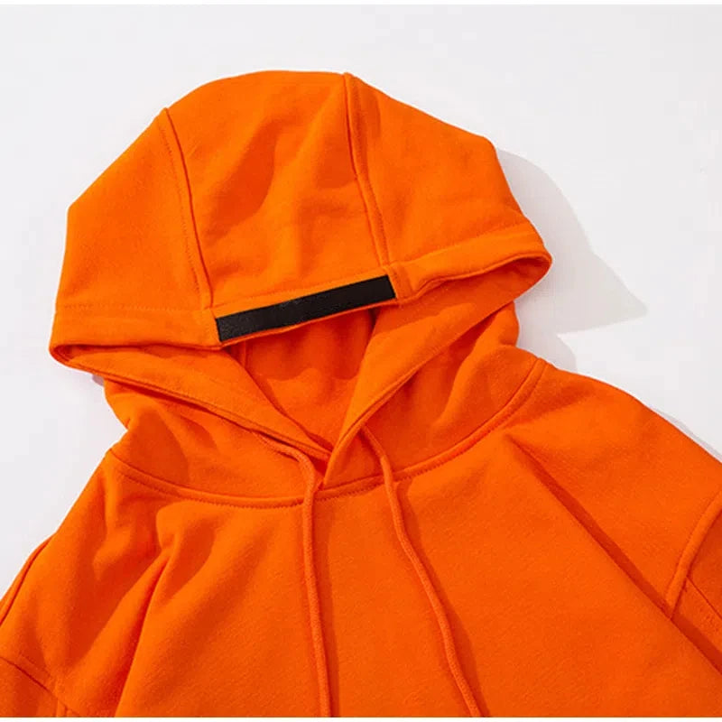 Solid Color Casual Loose Sports Hoodie