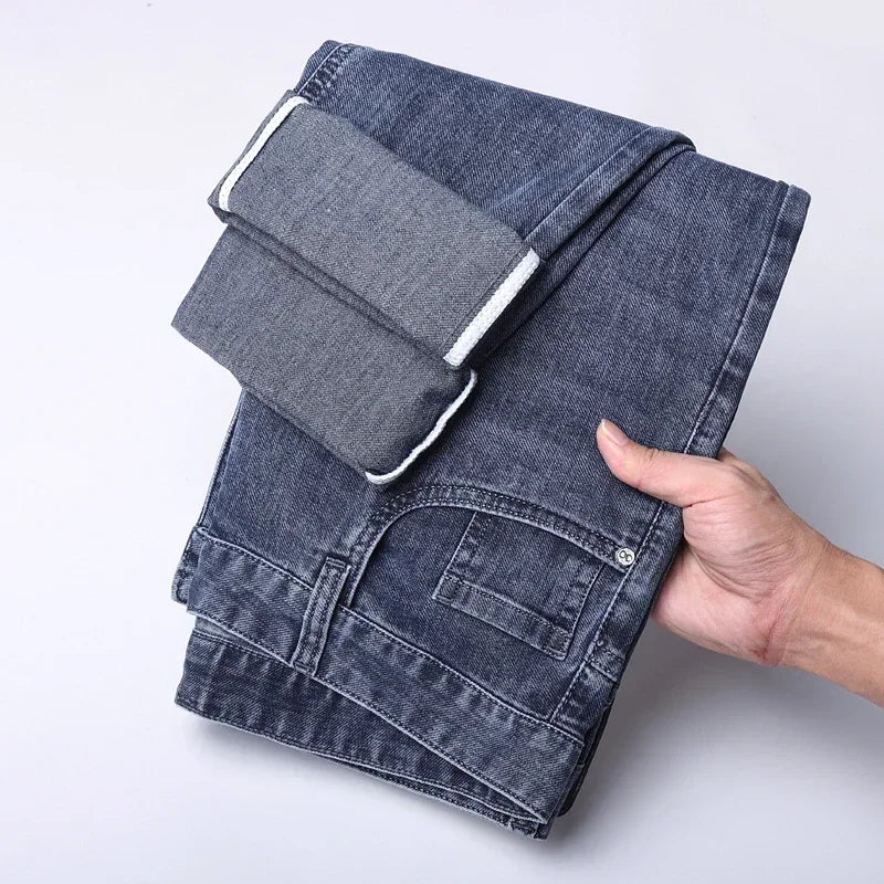 Loose Straight Leg Denim Pants