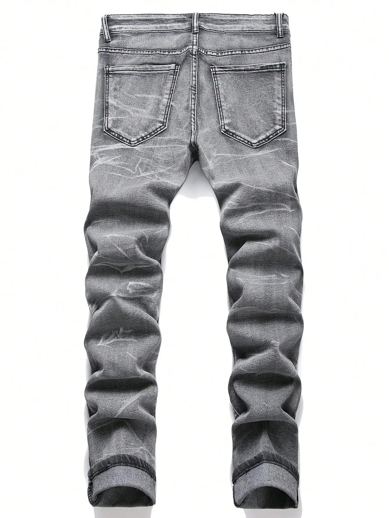 Denim Jeans Streetwear Tearing Patchwork