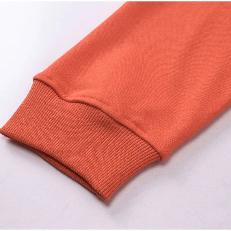 Solid Color Casual Loose Sports Hoodie