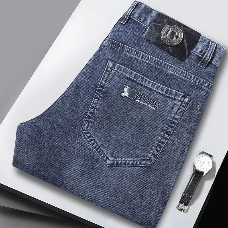 Loose Straight Leg Denim Pants