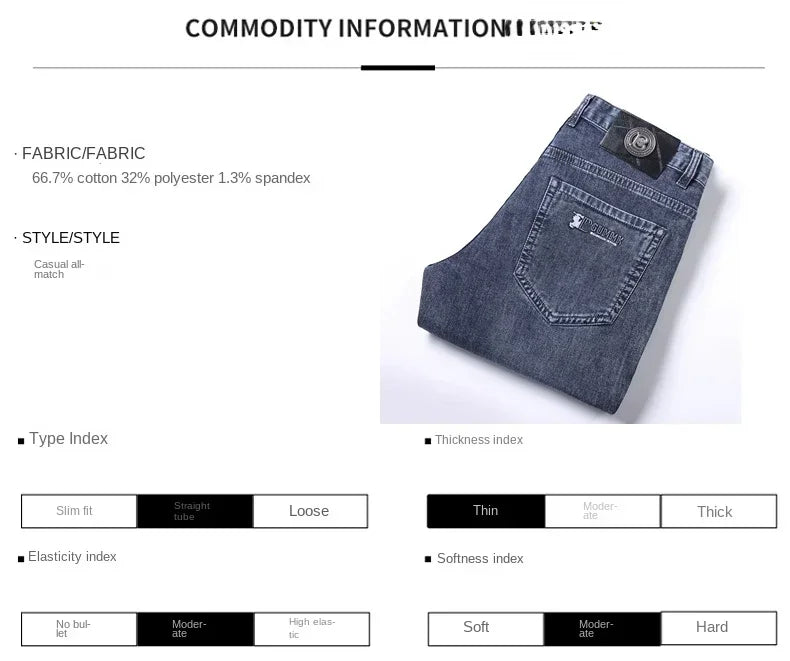 Loose Straight Leg Denim Pants