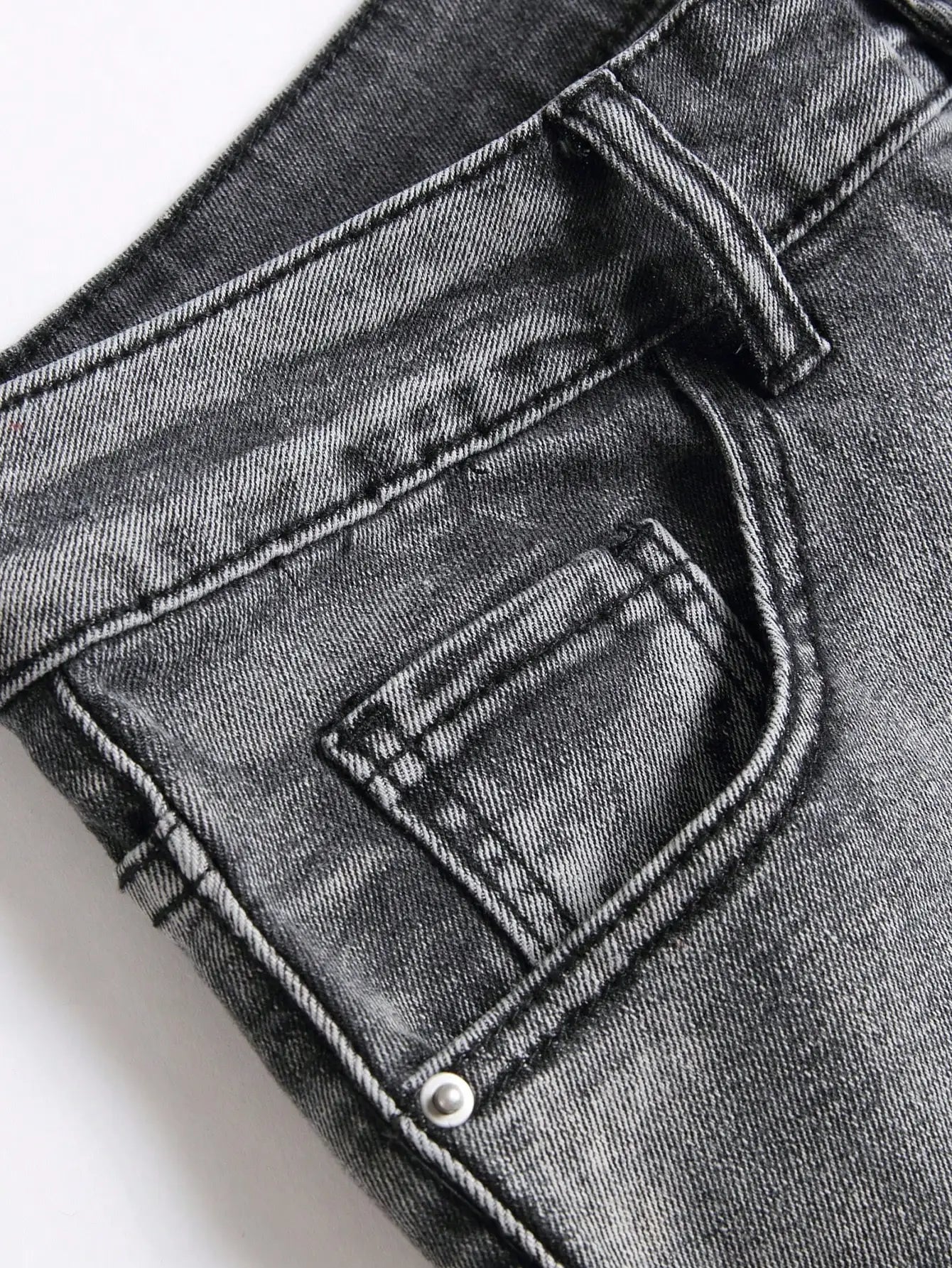 Denim Jeans Streetwear Tearing Patchwork