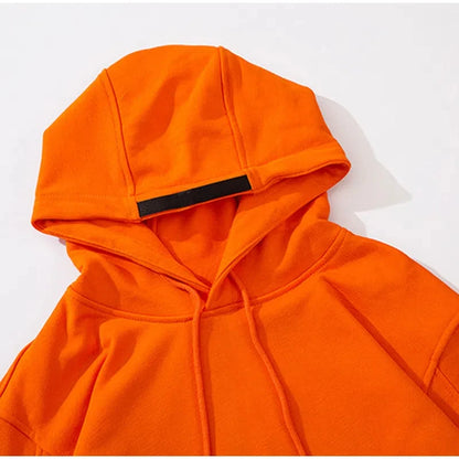 Solid Color Casual Loose Sports Hoodie