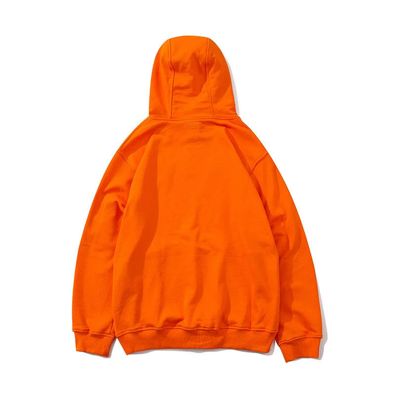 Solid Color Casual Loose Sports Hoodie