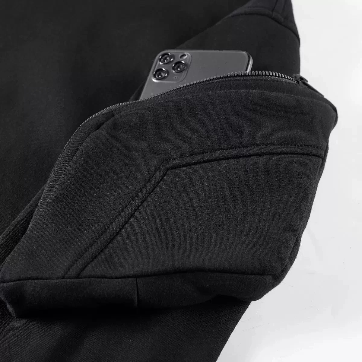 Techwear Zip Up High Neck Mask Windproof Pullover