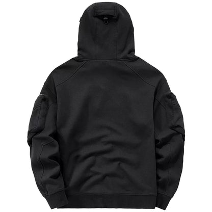 Techwear Zip Up High Neck Mask Windproof Pullover
