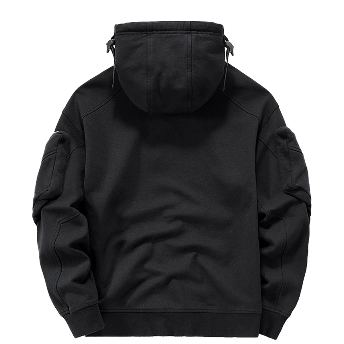Techwear Zip Up High Neck Mask Windproof Pullover