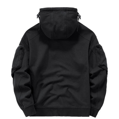 Techwear Zip Up High Neck Mask Windproof Pullover