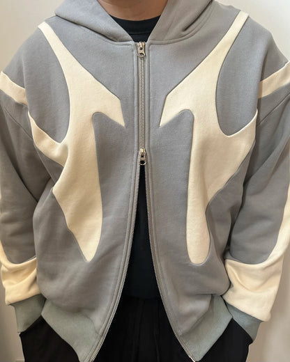 Zip Up Retro Hoodie