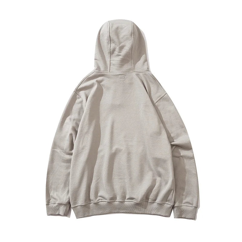 Solid Color Casual Loose Sports Hoodie