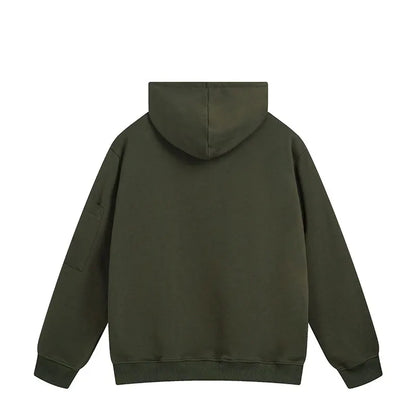 Solid Color Casual Loose Sports Hoodie