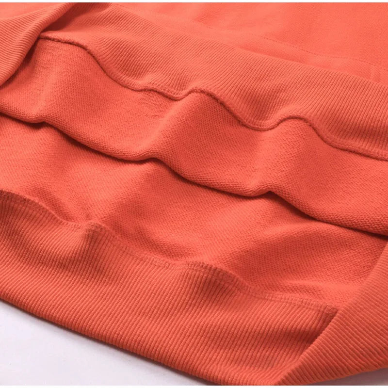 Solid Color Casual Loose Sports Hoodie