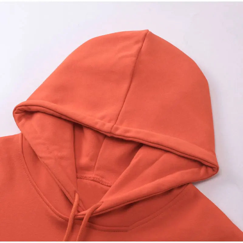 Solid Color Casual Loose Sports Hoodie