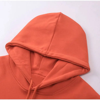 Solid Color Casual Loose Sports Hoodie
