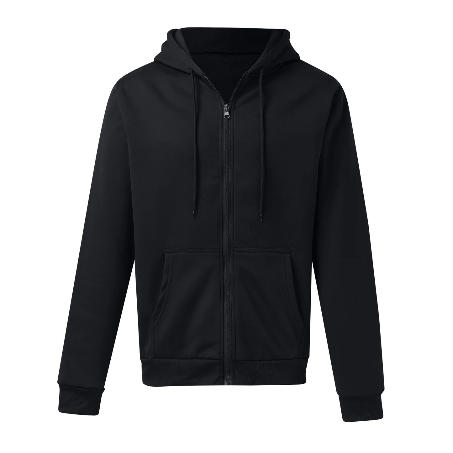 Solid Color Hoodies Zip Up