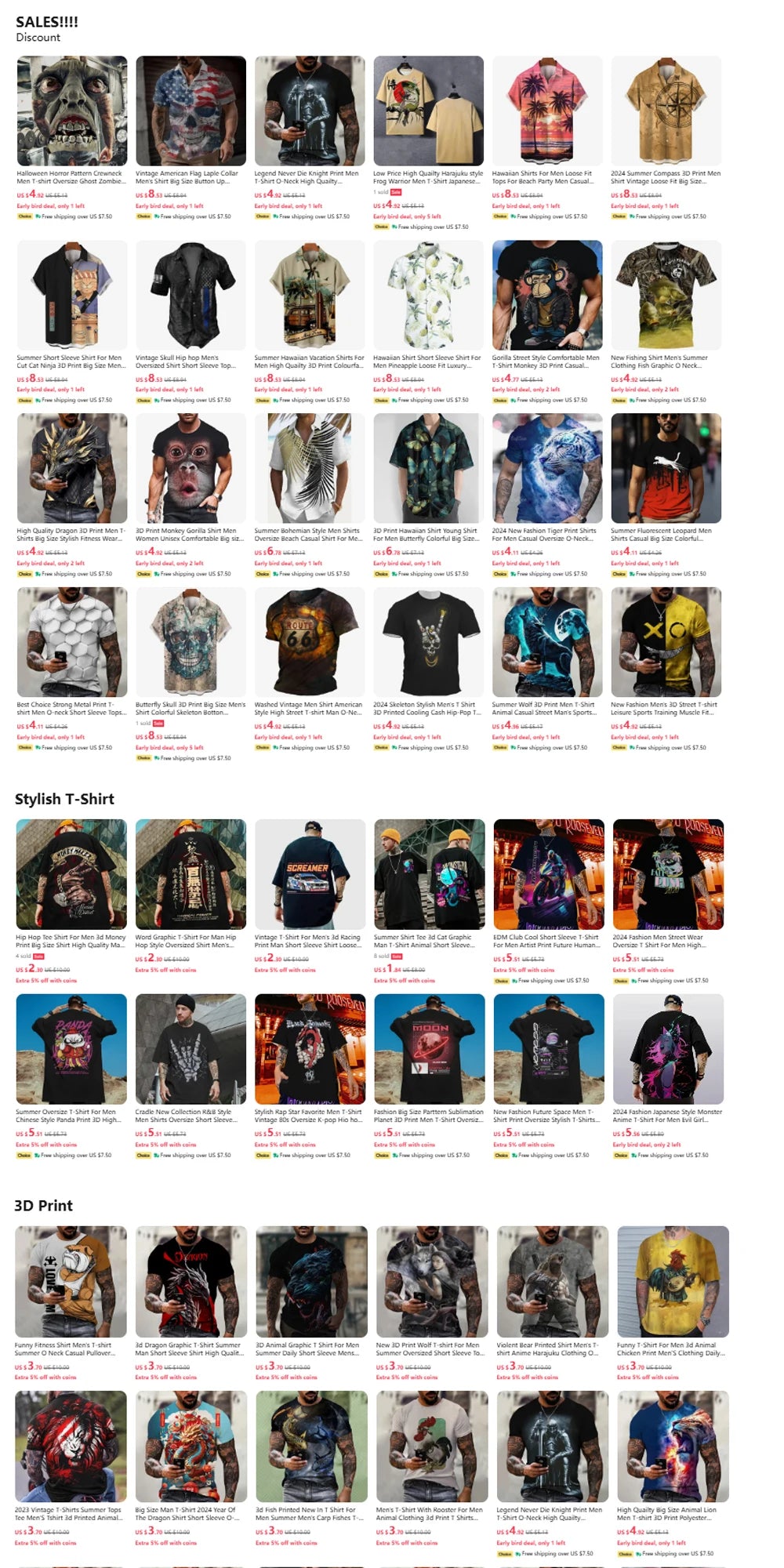 Japanese Style Anime Print Tee