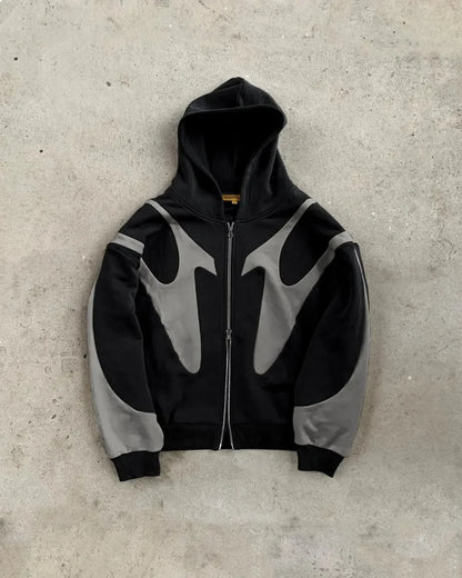 Zip Up Retro Hoodie