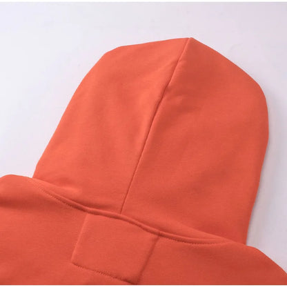 Solid Color Casual Loose Sports Hoodie