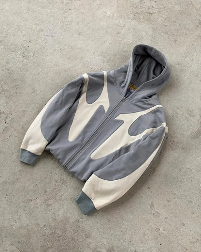 Zip Up Retro Hoodie