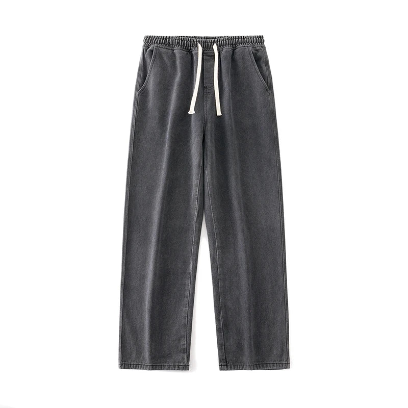 Solid Color Drape Jeans