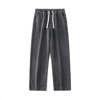 Solid Color Drape Jeans