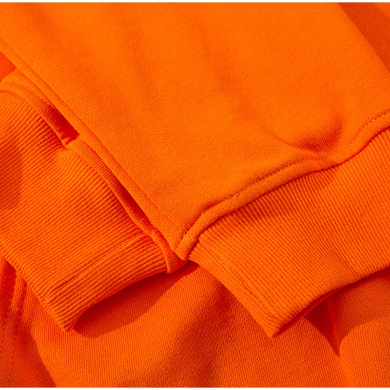 Solid Color Casual Loose Sports Hoodie